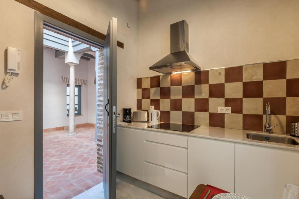 Kuchyň nebo kuchyňský kout v ubytování Casas de Sevilla - Apartamentos Tintes12