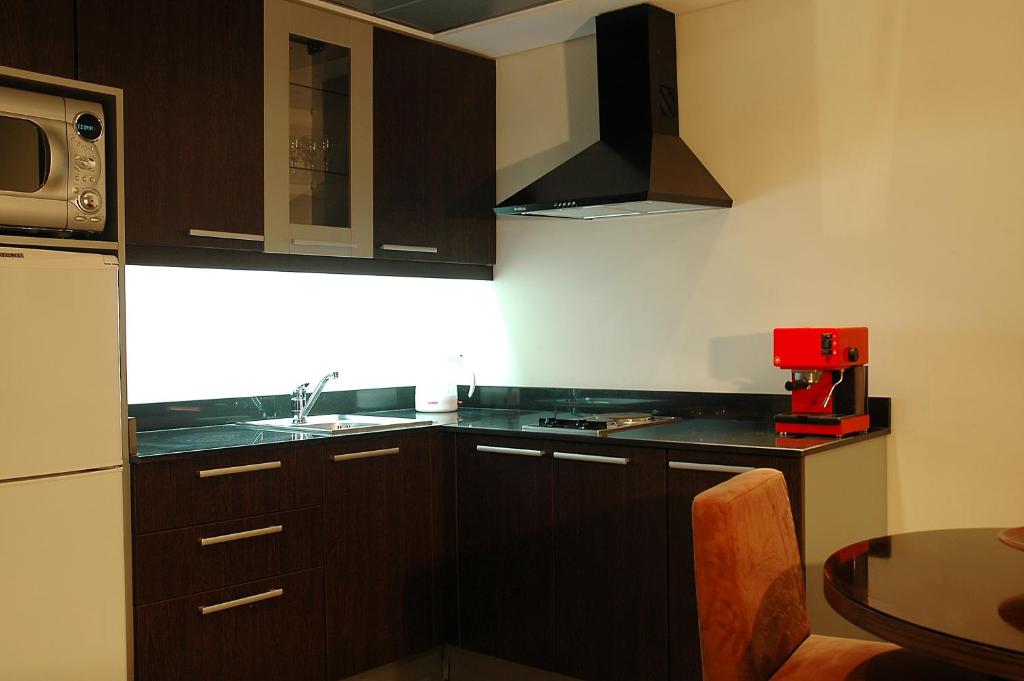 Kuchyň nebo kuchyňský kout v ubytování Santona Residence