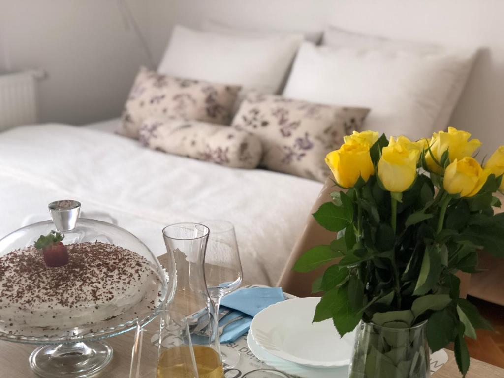 Postel nebo postele na pokoji v ubytování Apartment Satori