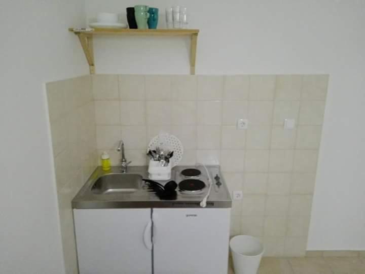Kuchyň nebo kuchyňský kout v ubytování Apartmani Vukmanovic