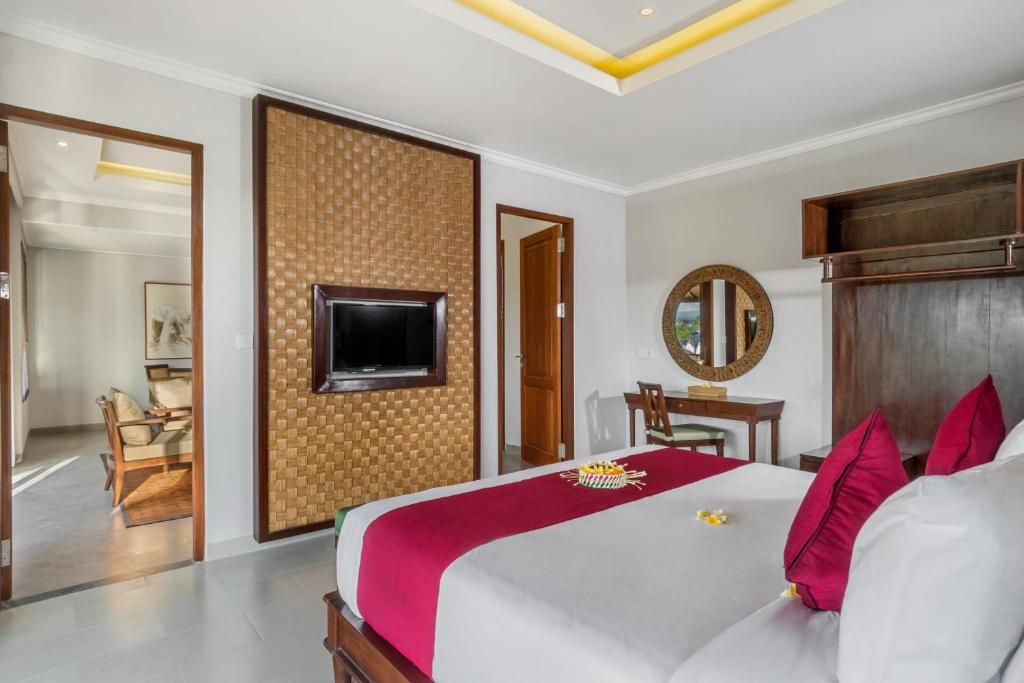 Postel nebo postele na pokoji v ubytování Bumi Muwa Ubud Katiklantang
