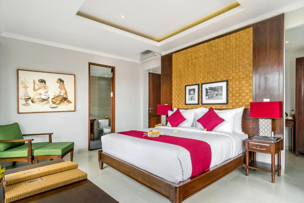 Postel nebo postele na pokoji v ubytování Bumi Muwa Ubud Katiklantang