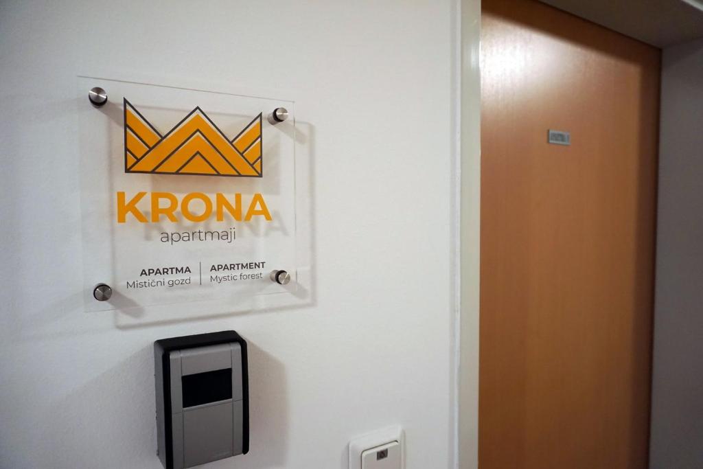Certifikát, hodnocení, plakát nebo jiný dokument vystavený v ubytování Krona Apartments