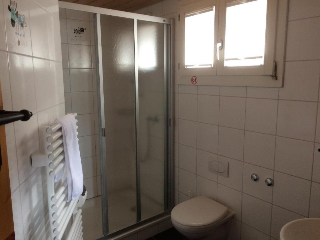 Koupelna v ubytování Hotel Meielisalp