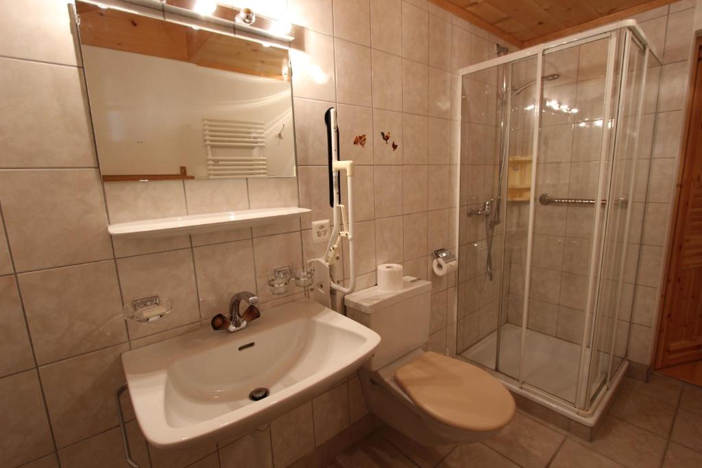 Koupelna v ubytování B&B Le Berceau