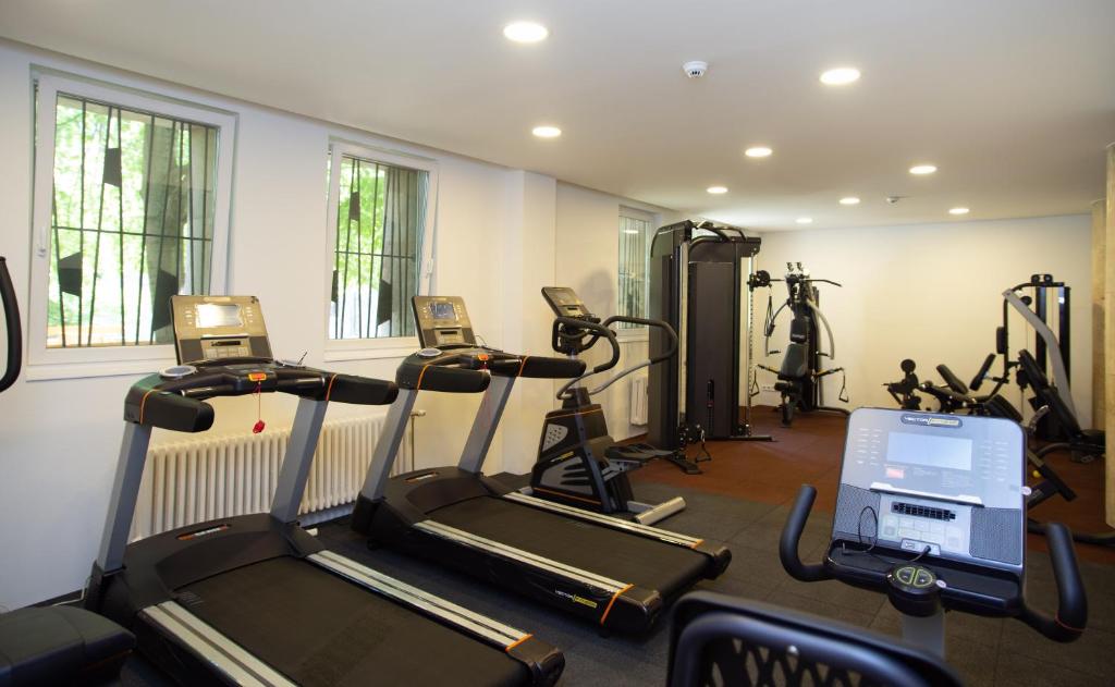 Fitness centrum a/nebo fitness zařízení v ubytování Hotel Laterum