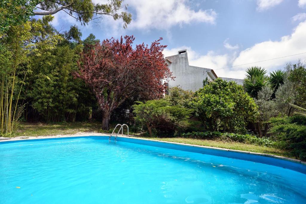 basen w ogrodzie domu w obiekcie Casa da Rampa w mieście Sintra