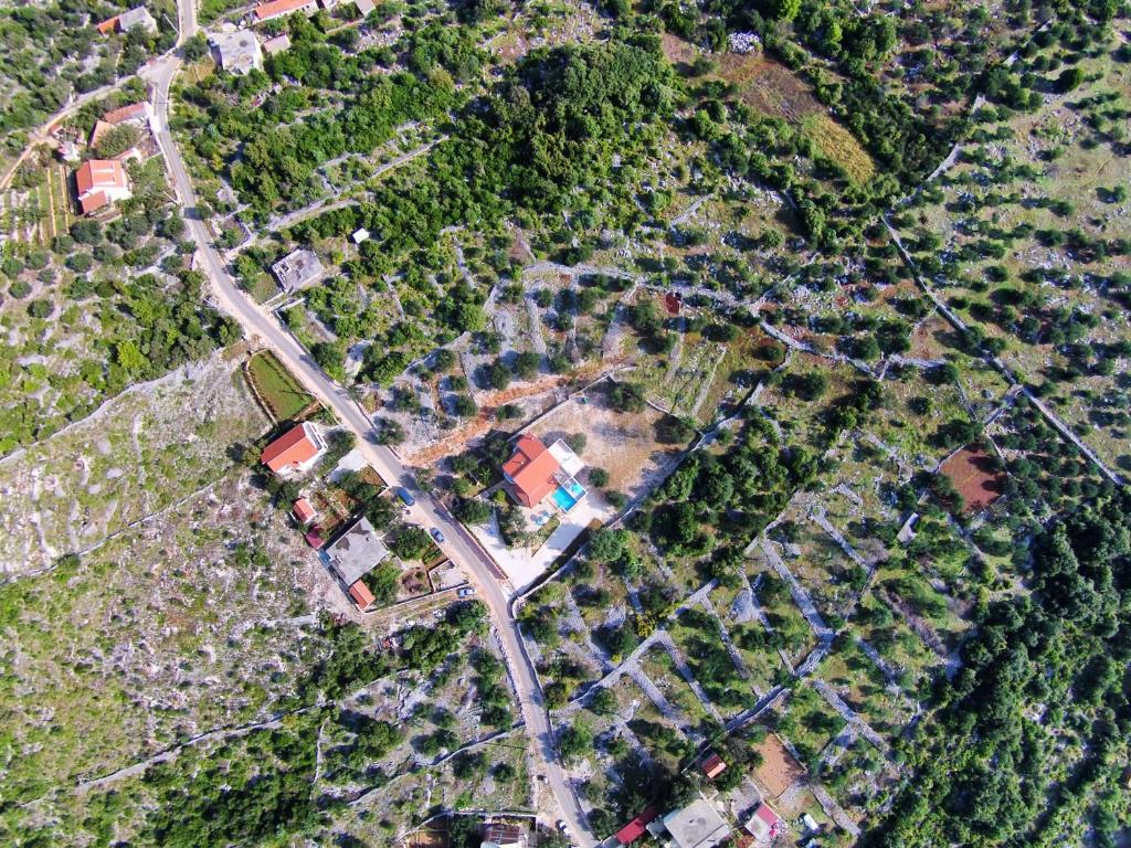 an overhead view of a city with houses and roads at Villa Sonnhaus in Marina
