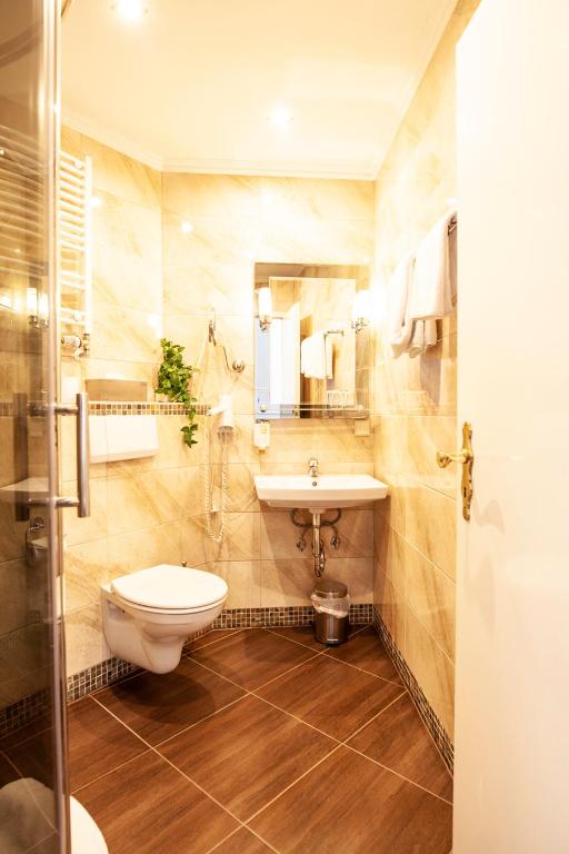 Koupelna v ubytování Hotel Silesia