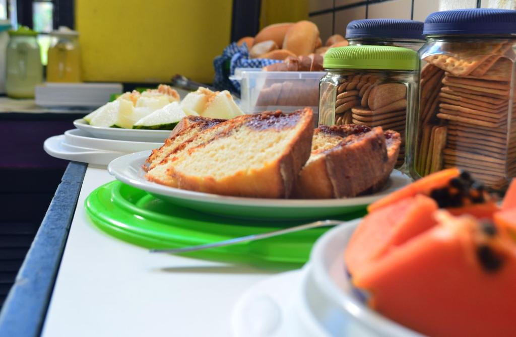 Comida no hostel ou em algum lugar perto