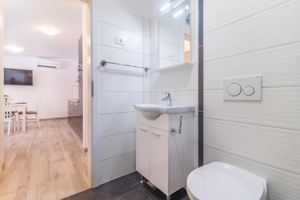 Koupelna v ubytování Apartment Taja