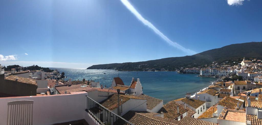a view of a city and a body of water at Casa Neus in Cadaqués