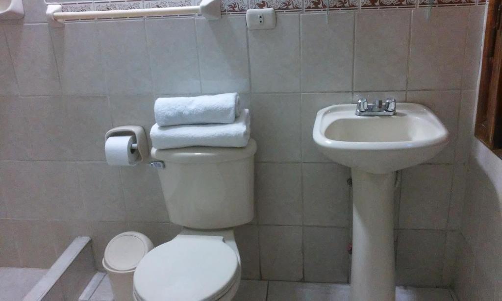 Koupelna v ubytování Misti Hostel B&B