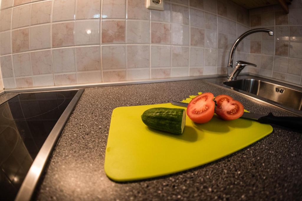 Kuchyň nebo kuchyňský kout v ubytování Apartma Marjetica 2