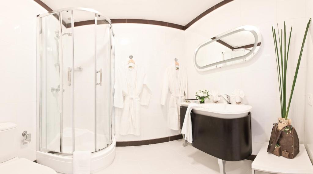 Koupelna v ubytování Hotel Dom Aktera