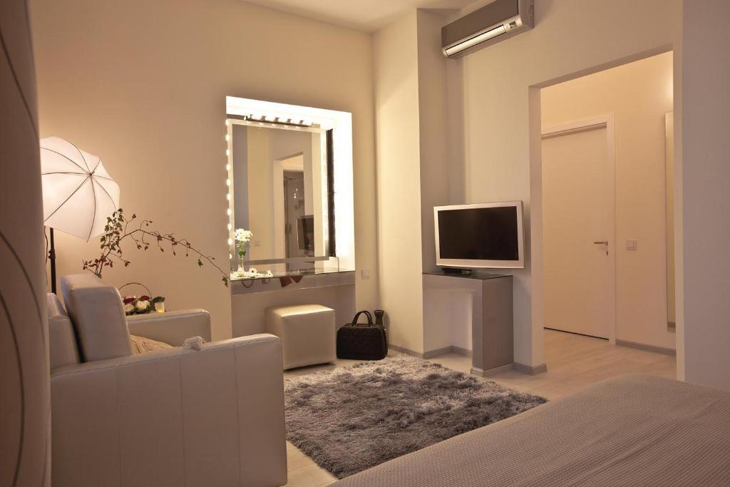 TV a/nebo společenská místnost v ubytování Hotel Dom Aktera