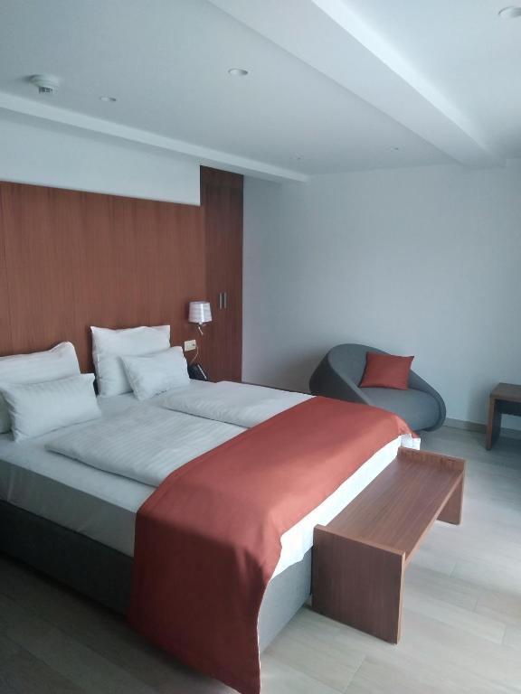 Posteľ alebo postele v izbe v ubytovaní Aparthotel Miramare