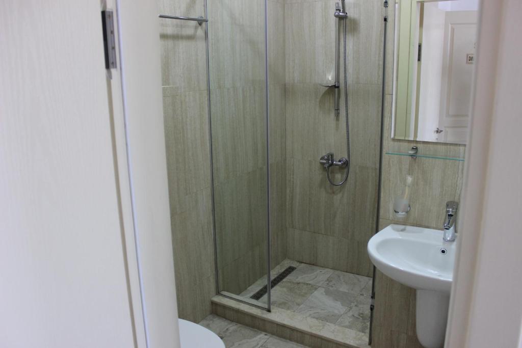 Koupelna v ubytování Hotel Varios