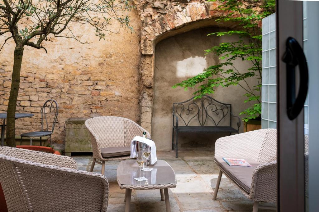 Posezení v ubytování Abbaye de Maizières