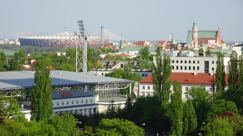 Výhľad na mesto Varšava alebo výhľad na mesto priamo z apartmánu