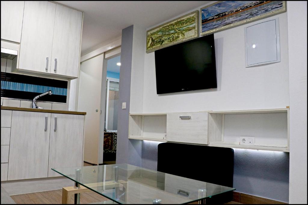 Kuchyň nebo kuchyňský kout v ubytování Apartamento Baluarte