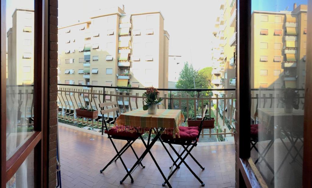 A balcony or terrace at Roma Cinecittà Free WI-FI