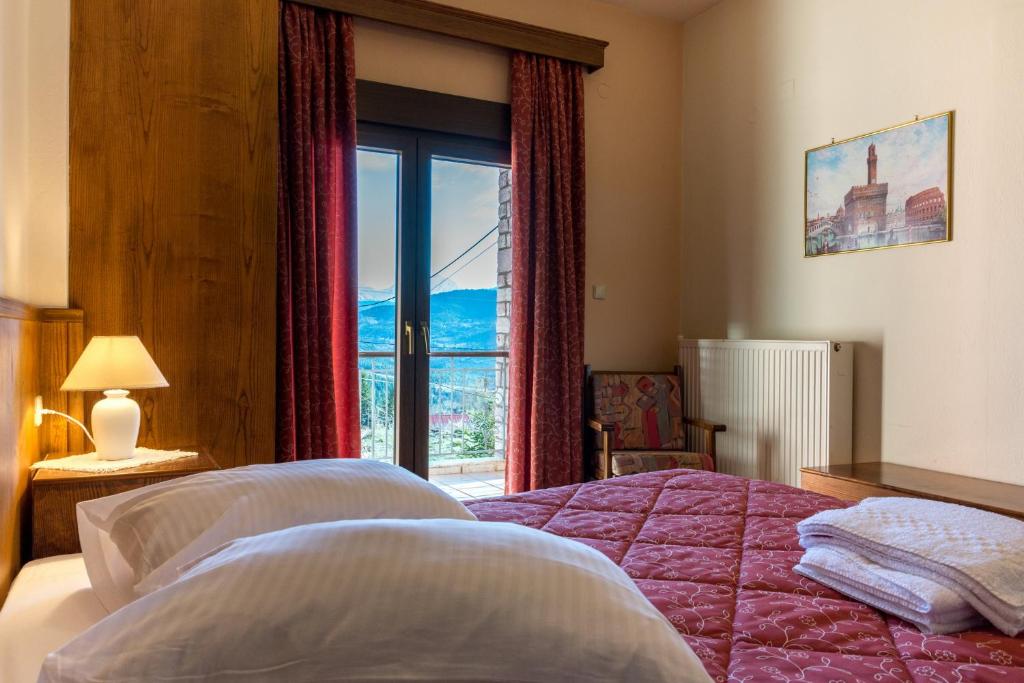 Posteľ alebo postele v izbe v ubytovaní Mountain House