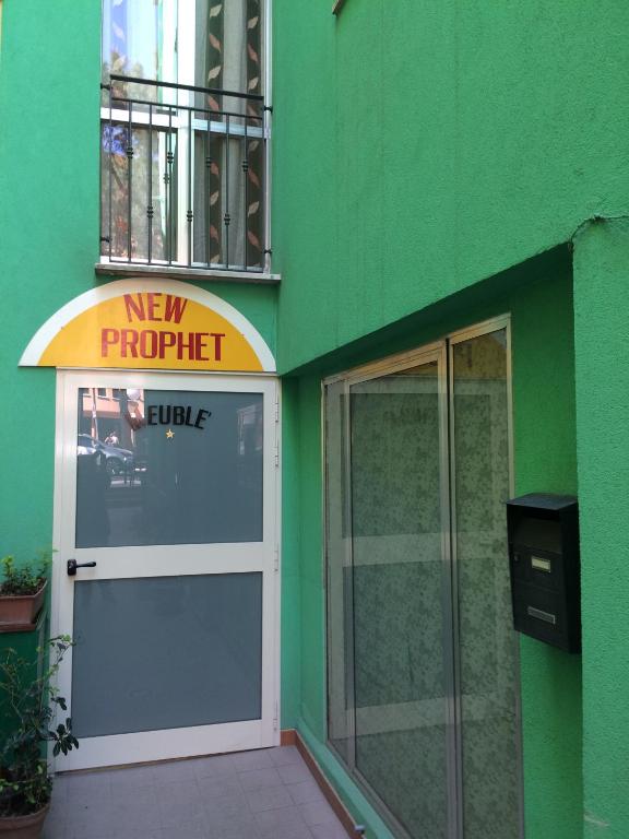 The facade or entrance of New Prophet