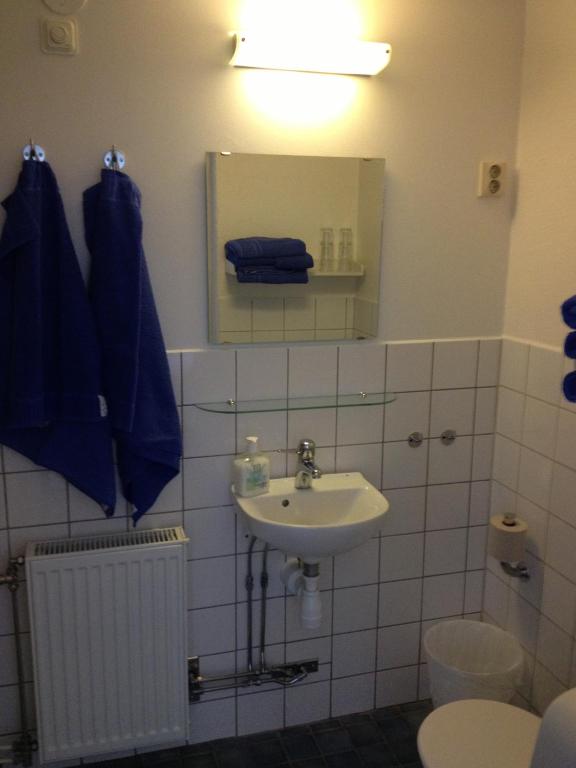 Koupelna v ubytování Blåsingsborgs Gårdshotell på Österlen