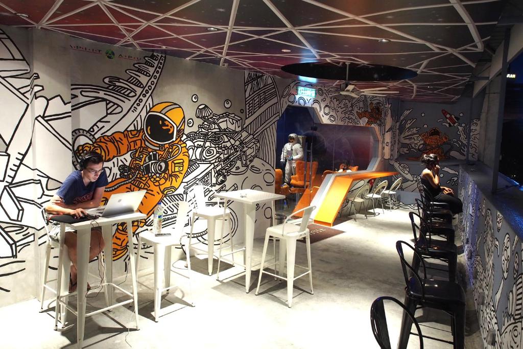 Posezení v ubytování Space Hotel @ Chinatown Kuala Lumpur