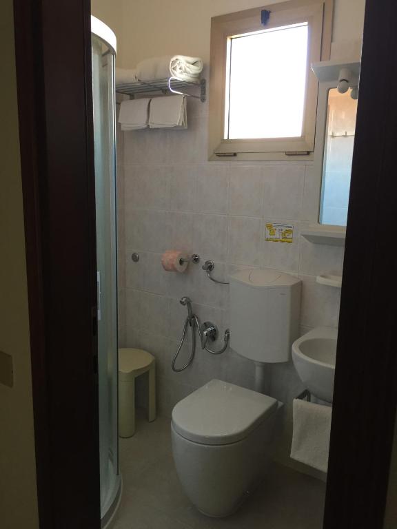 Koupelna v ubytování Hotel Erika