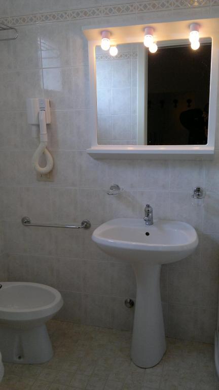 Koupelna v ubytování Hotel Erika