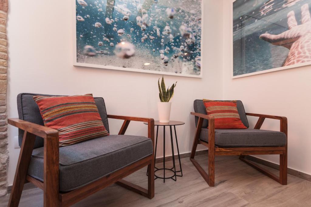 Area soggiorno di Apartments Stube 4