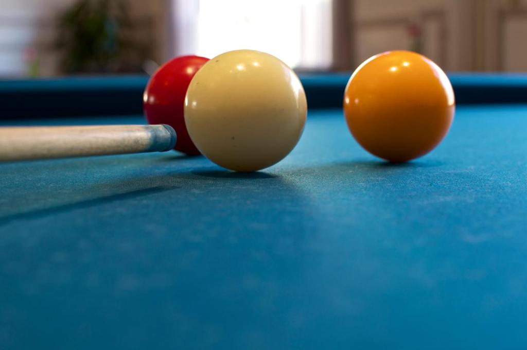 Biliár nebo kulečník v ubytování Hotel Oepkes