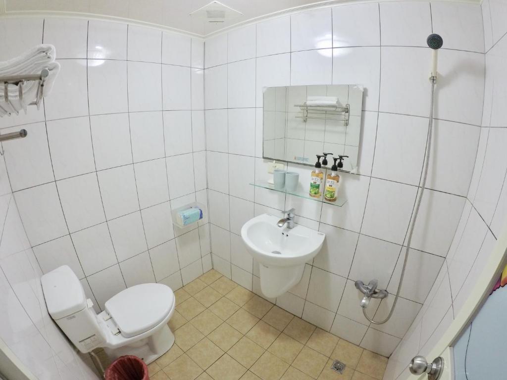 Koupelna v ubytování Danke Hostel