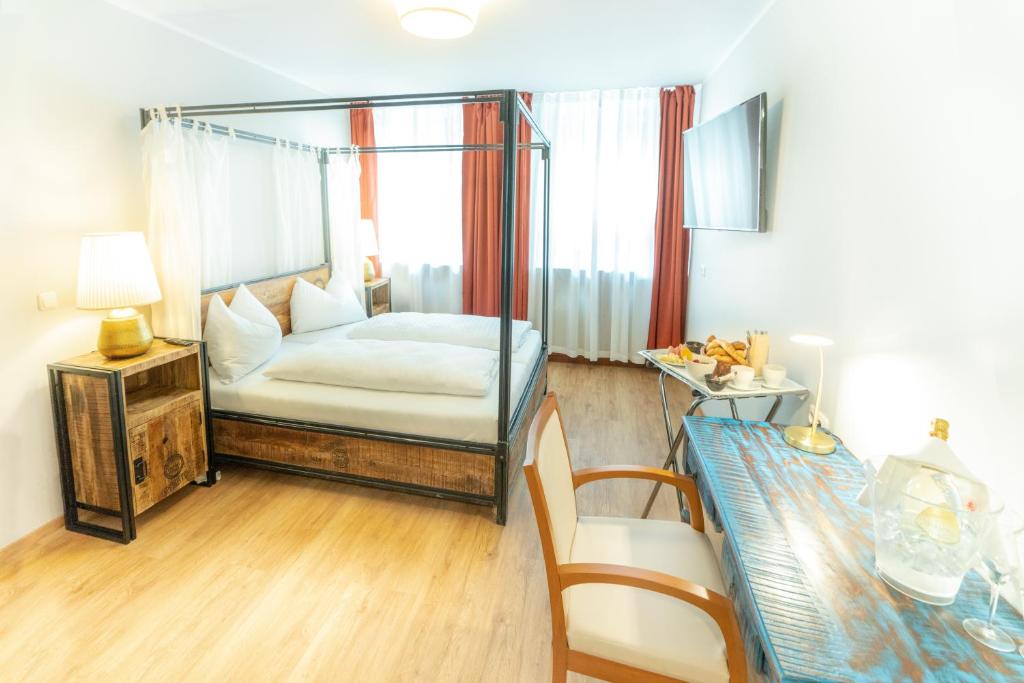 Postel nebo postele na pokoji v ubytování Altstadt Liebling