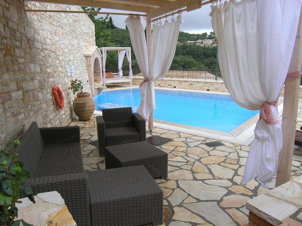 The swimming pool at or close to Traditional Stone Villa Olympia