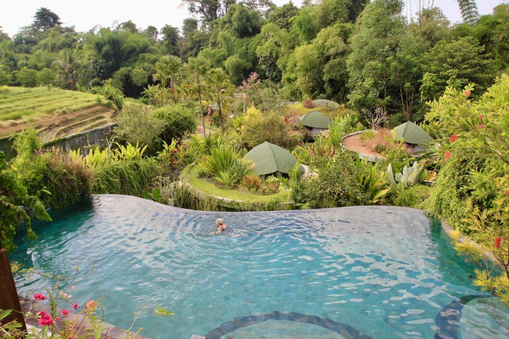Bazén v ubytování De Moksha Eco Friendly Boutique Resort nebo v jeho okolí