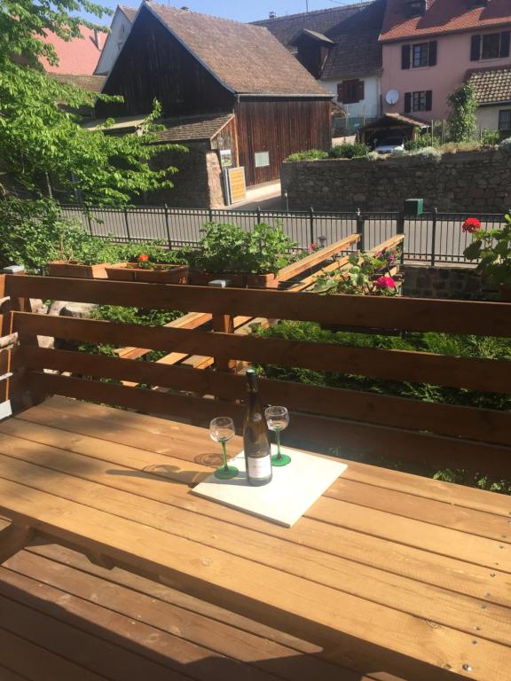 Balkón nebo terasa v ubytování Le Gite du Pont
