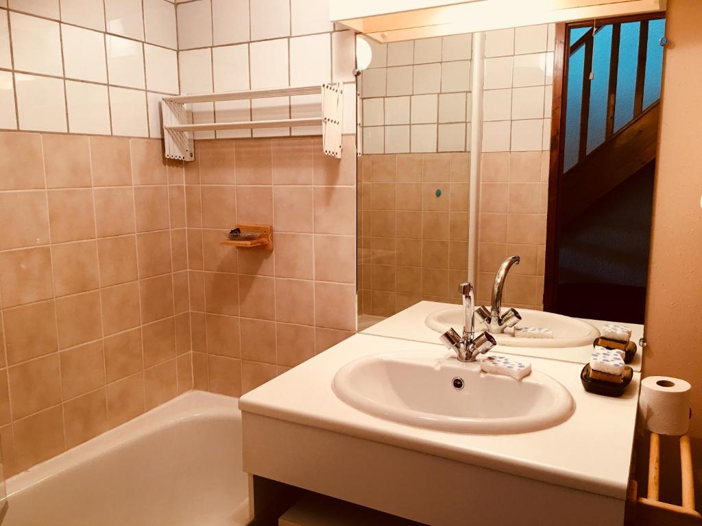 Koupelna v ubytování Duplex Métabief