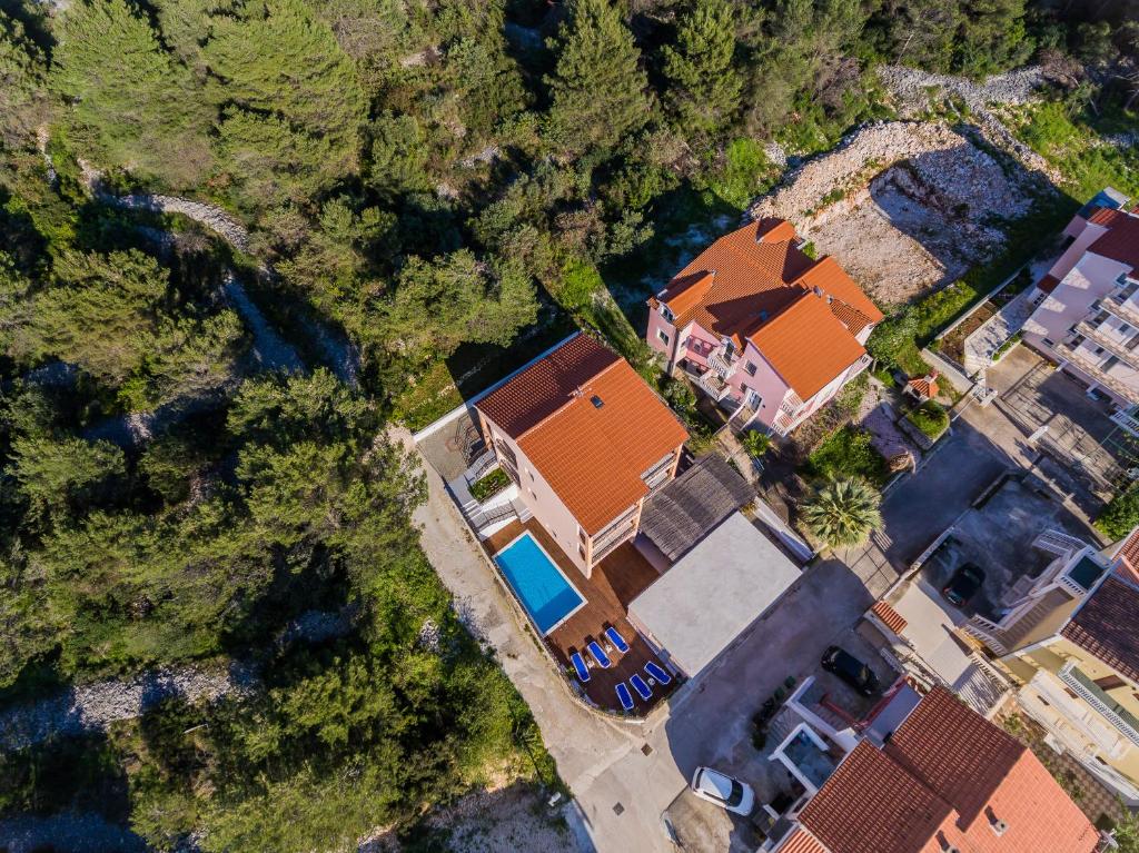 Letecký snímek ubytování Villa Nora