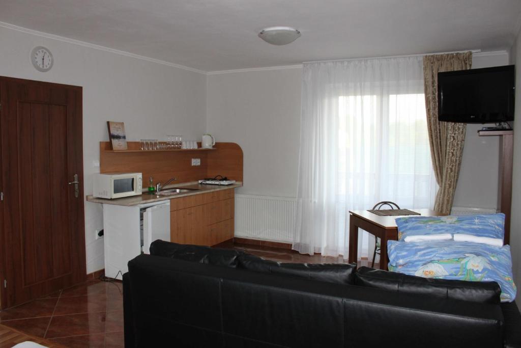 Kuchyň nebo kuchyňský kout v ubytování Privat Arcadia