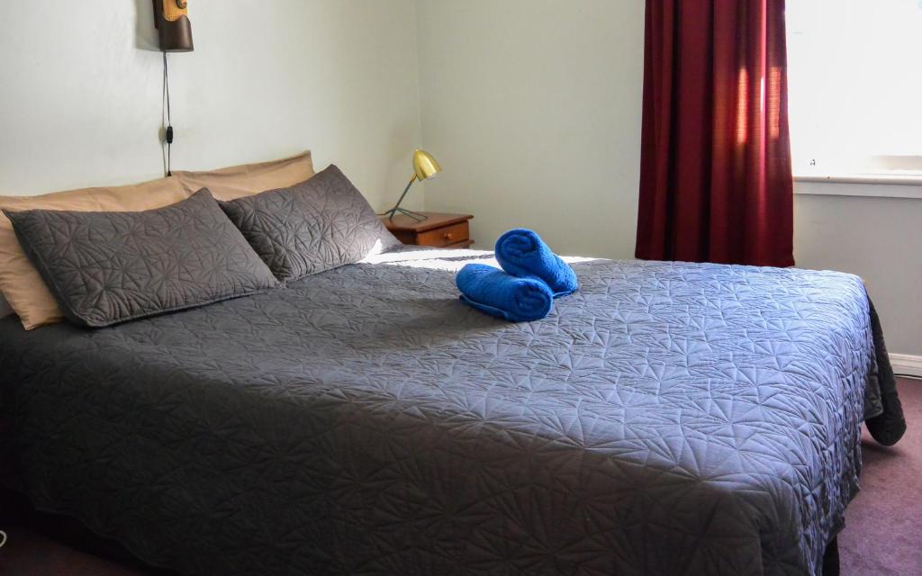 Postel nebo postele na pokoji v ubytování Blue Moon Lodge