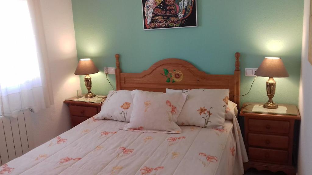 Posteľ alebo postele v izbe v ubytovaní Bungalow Junto A La Piscina, Gran Alacant