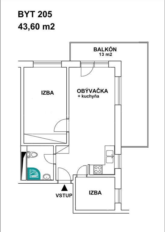 The floor plan of Apartmán Lomnička - Tatranská Lomnica - Krásny výhľad na Vysoké Tatry