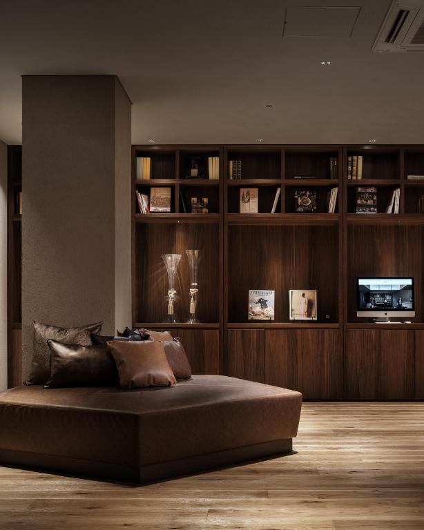 TV a/nebo společenská místnost v ubytování Nest Hotel Tokyo Hanzomon