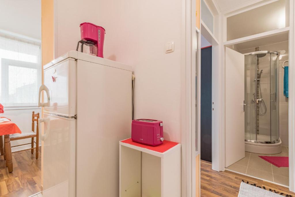 Kuchyňa alebo kuchynka v ubytovaní Cosy apartment Zupanic
