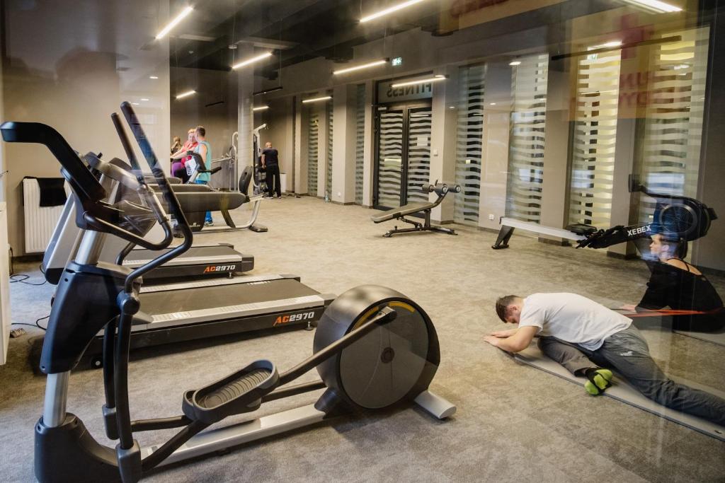 Posilňovňa alebo fitness centrum v ubytovaní Apartament Lazur Polanki Park