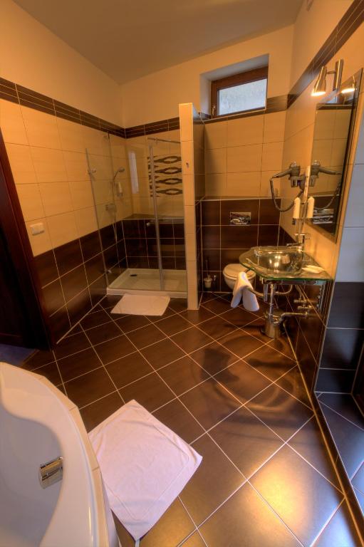 Koupelna v ubytování Hotel Arte