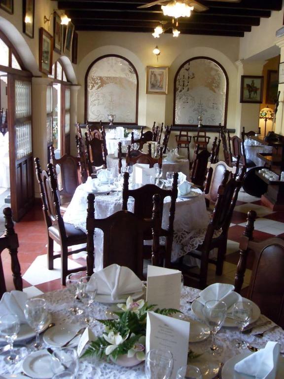 Restaurace v ubytování Posada Coatepec